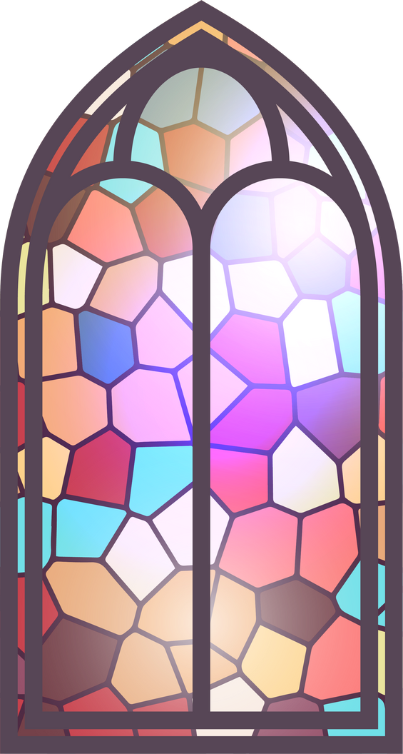 Church gothic stained glass window